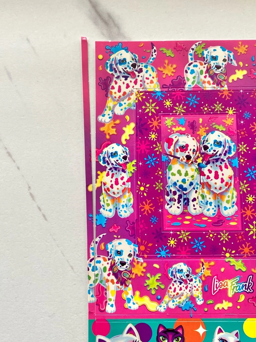 VTG Lisa Frank cutouts and frames sheets set of 4